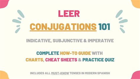 Leer Conjugation 101 Conjugate Leer In Spanish Tell Me In Spanish