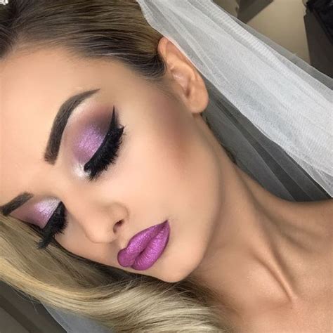 Maquiagem Em Tom Lilás Para Noiva Purple Eye Makeup Plum Eye Makeup