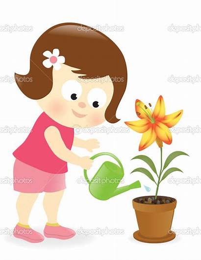 Watering Plants Clipart Water Flower Plant Lily