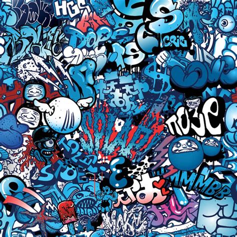 Dope Blue Graffiti Wall Mural Murals Your Way Graffiti Wall