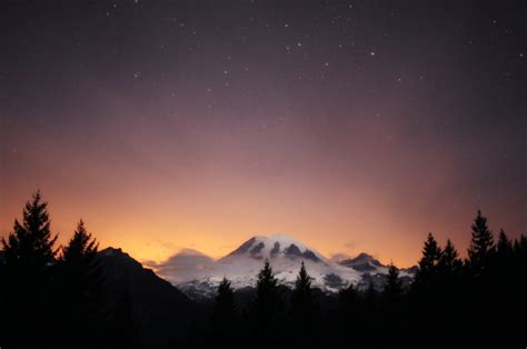 Mt Rainier At Night A Photo On Flickriver