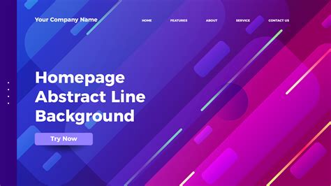 Homepage Abstract Line Background Gradient Landing Page Template
