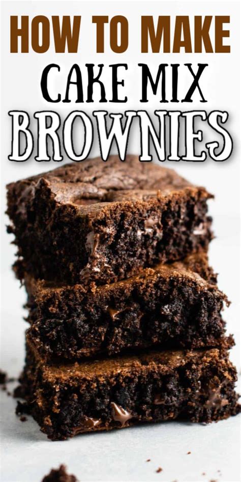 Cake Mix Brownies Cake Mix Brownies Chocolate Cake Mix Recipes