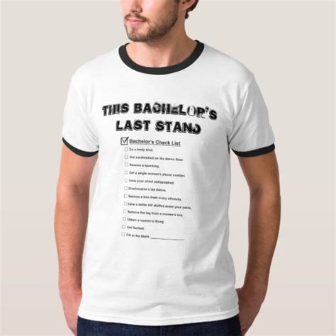 Bachelor Party Check List T Shirt Zazzle