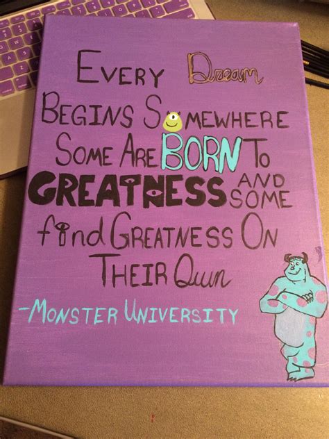 Monster University Canvas Quote Sulley Monster University Monsters