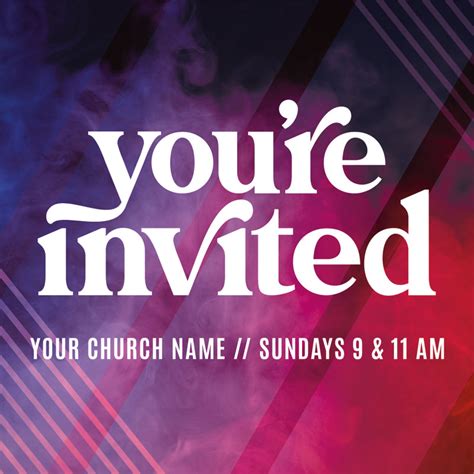 Youre Invited Colors Invitecard Church Invitations Outreach Marketing