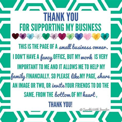 Thank You For Supporting My Business Small Business Quotes Support