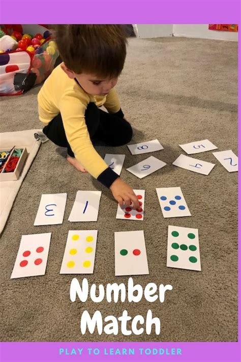 Number Match Game Toddler Learning Activities Numbers For Kids