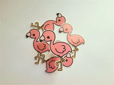 Cute Flamingo Stickers Etsy