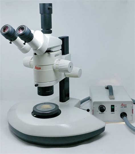 Leica Microscope Mz12 With Trinocular Head And Bf Df Transmitted Light