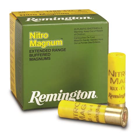 Remington 20 Gauge 3 1 14 Oz Nitro Mag 25 Rounds 32206 20