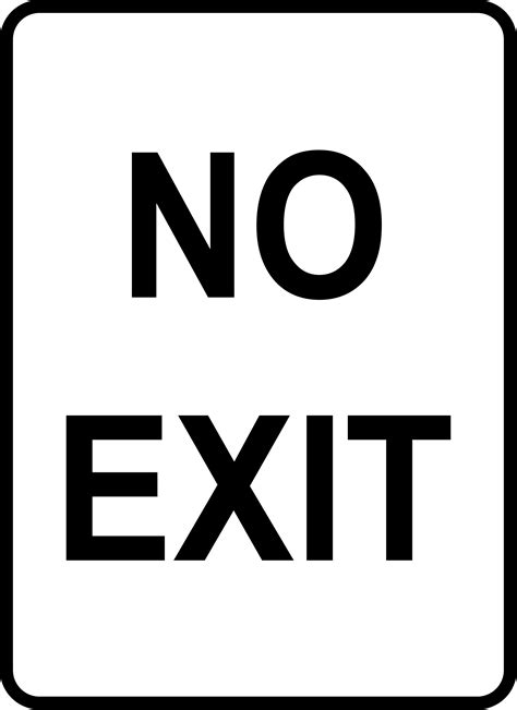 Clipart No Exit Sign
