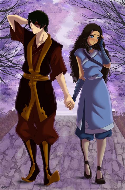 Prince Zuko And Katara Holding Hands As A Romantic Couple From Avatar The Last Airbender Katara