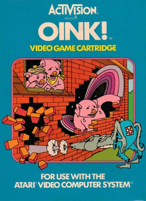 Les Atari 2600 Rainbow Boxes Dactivision Oink 1982 Vintage