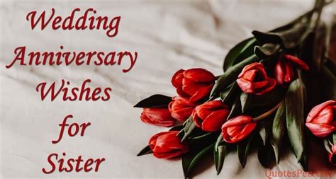 Happy Wedding Anniversary Wishes Quotes For Sister In English