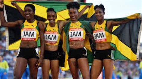 Jamaicas Women Strike Gold In 4 X 400m As Track And Field Ends At