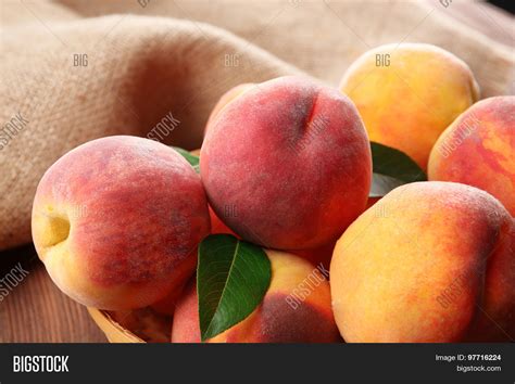 Fresh Peaches On Image And Photo Free Trial Bigstock