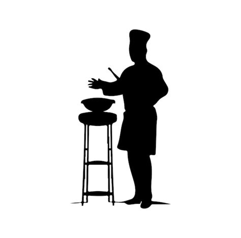 Premium Vector Chef Silhouette Vector Illustrations On White Background