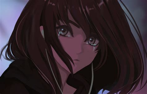 1400x900 Anime Girl Tear In Eyes 4k 1400x900 Resolution Hd 4k