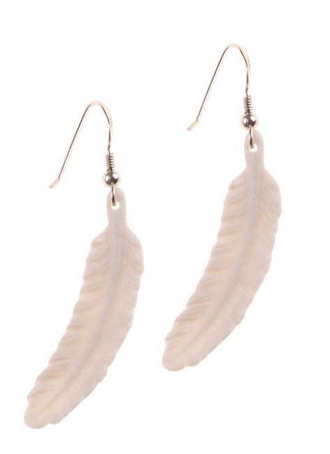 White Feather Earrings Feather Earrings Drop Earrings White Sale