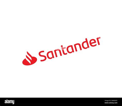 Santander Bank Rotated Logo White Background Stock Photo Alamy
