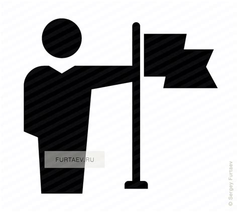 Man With Flag Vector Icon