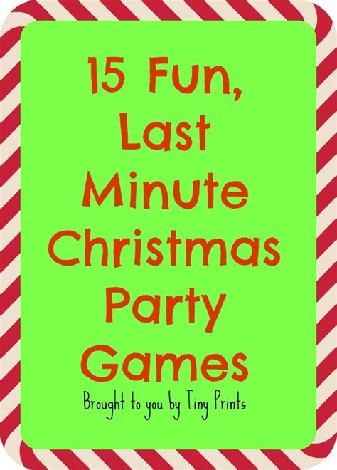 Fun Last Minute Christmas Party Games Xmas Party Games