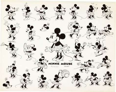 Image Of Mickey Mouse And Friends Studio Model Sheet Group Walt Lot
