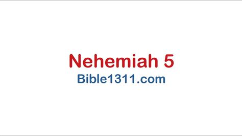 느헤미야 5장 Nehemiah 5 Youtube