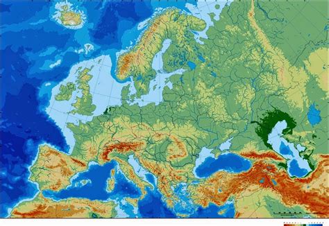 Europa Mapa F Sico De Europa