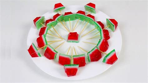 Diy Jelly Watermelon Gummy Jello Watermelon Slices Youtube