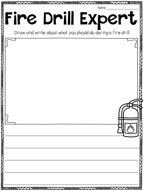 Students Draw And Write About Fire Drills Would Be Great During Fire