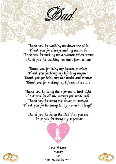We did not find results for: Wedding Day Thank You Gift, Father Of The Bride Poem A5 ...