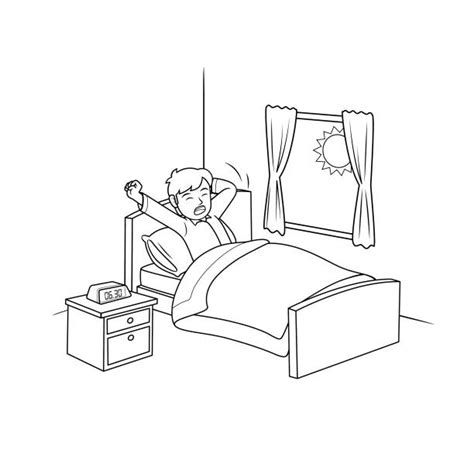 Waking Up Clipart Black And White