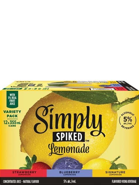 Simply Spiked Lemonade Mix 12 Pack Cans Newfoundland Labrador Liquor