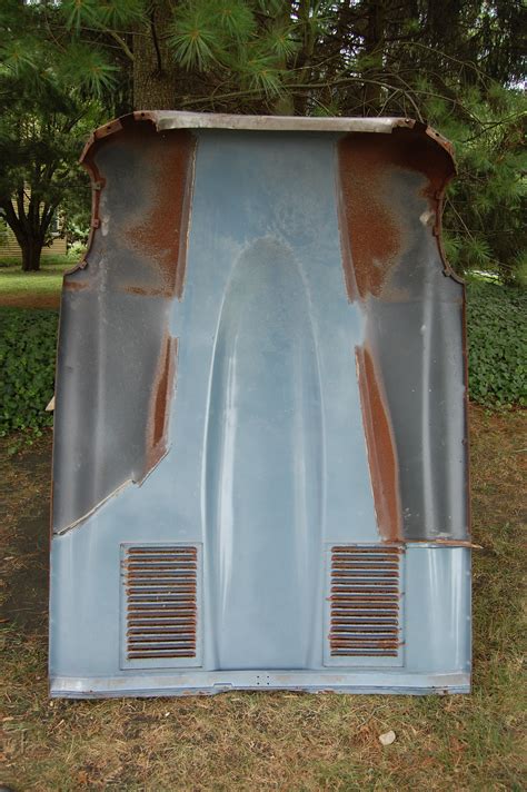 1961 Welded Louver Bonnet Center Section Restoration Monocoque Metalworks