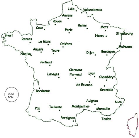 Réponses à la carte de france vierge des villes de france. Carte des Bibliothèques de mathématiques en France