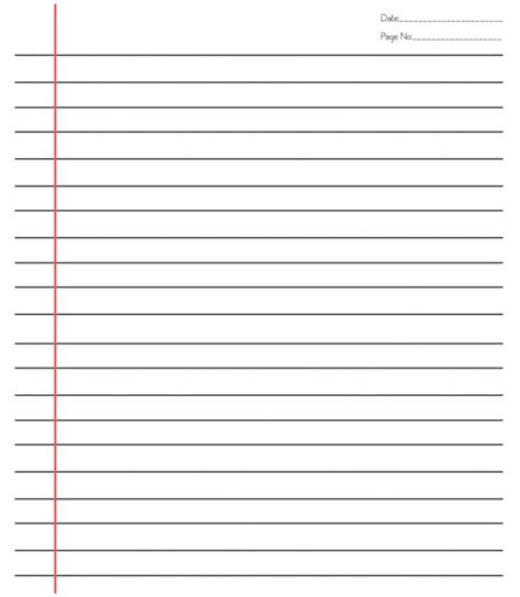 Lined Paper Template Word Landscape Tes A4 Yellow Editable With Regard