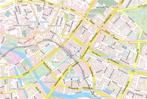Karten und pläne die 12 bezirken und die berühmtesten stadtteile von berlin zum ausdrucken oder zum download als pdf : Alexanderplatz Stadtplan mit Satellitenfoto und Hotels von Berlin