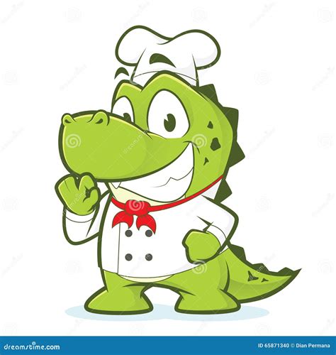 Crocodile Or Alligator Chef Stock Vector Image 65871340