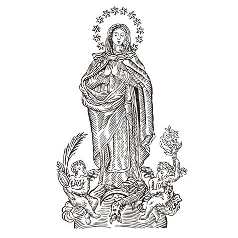 Notre Dame Immaculée Conception Vierge Marie Vecteur Png Immaculé