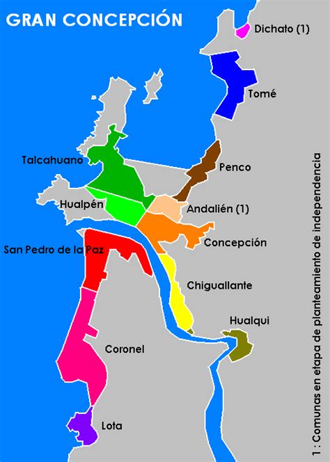 Mapa De Concepción Chile