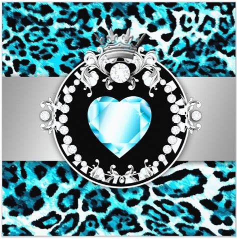 Find rub rail inserts and much more. teal leopard print - teal diamond center - tiara ...