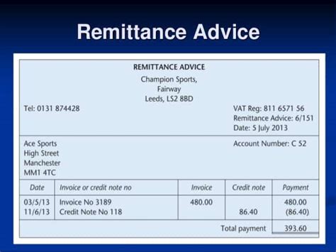 Remittance Template Get Free Templates