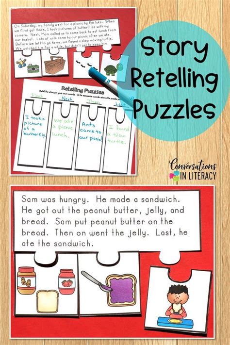 comprehension retelling activity  short stories  puzzles