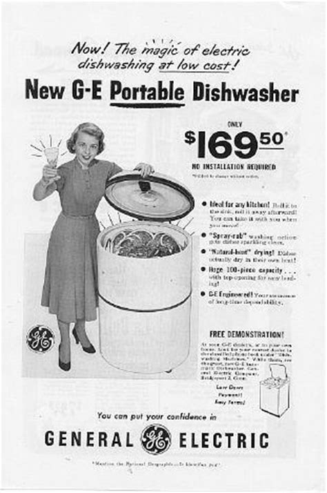 General Electric Vintage Dishwasher Print Ads