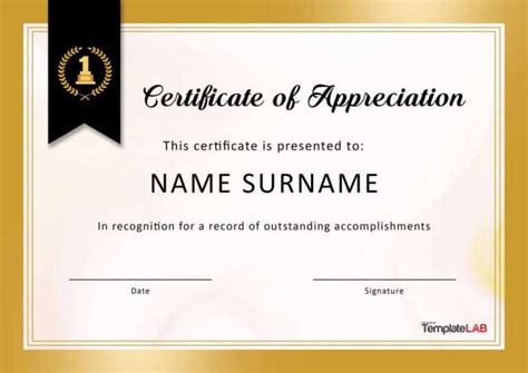 30 Free Certificate Of Appreciation Templates And Letters Intended For