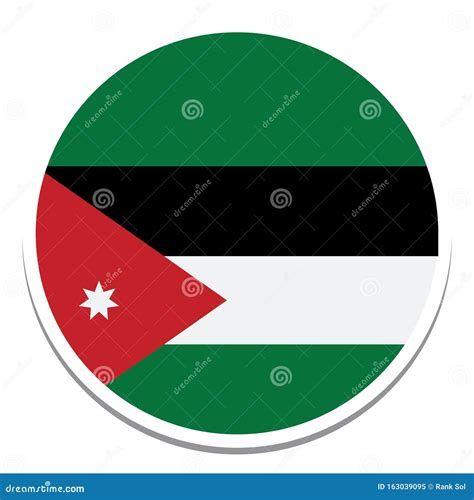 Flag Of Jordan Flag Isolated Vector Illustration You Can Edit It Stock