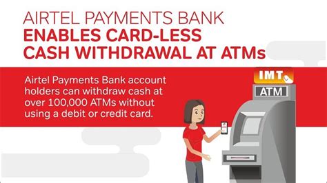 Read more on how to avoid additional charges on credit cards. Airtel Payments Bank users can now withdraw cash from ATMs without using a debit/credit card