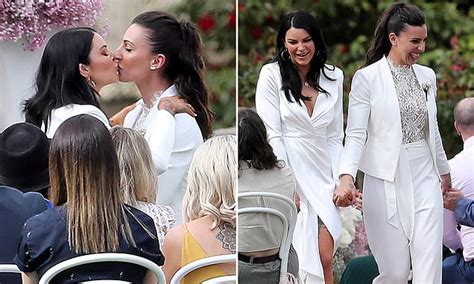 Married At First Sight Lesbian Couple Tash Herz And Amanda Micallef Kiss As They Film Wedding